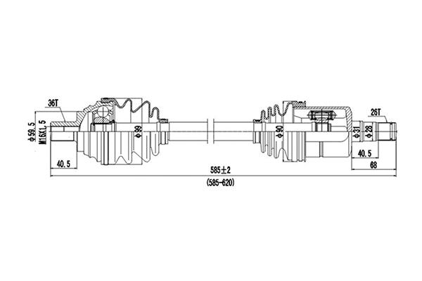 Drive Shaft (DDS261093)