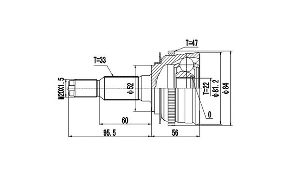 Joint Kit, drive shaft (DCV808019)