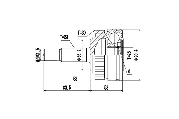 Joint Kit, drive shaft (DCV850045)