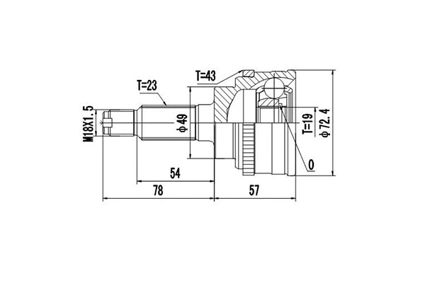 Joint Kit, drive shaft (DCV857061)