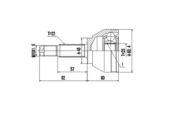 Joint Kit, drive shaft (DCV817006)