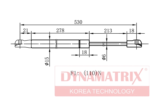 Gas Spring, rear window (DGS140126)