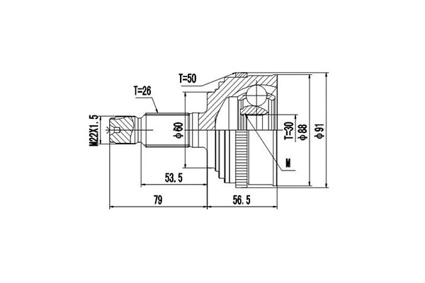 Joint Kit, drive shaft (DCV823033)