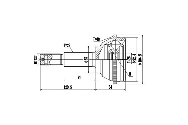 Joint Kit, drive shaft (DCV818005)