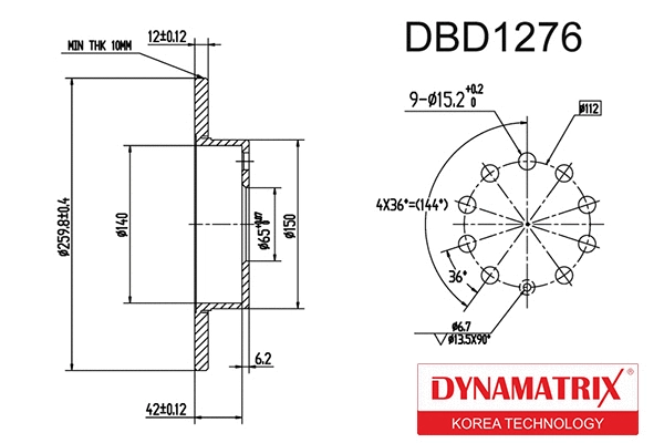 Brake Disc (DBD1276)