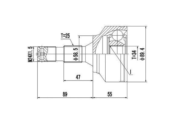Joint Kit, drive shaft (DCV845038)