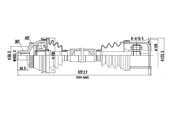 Drive Shaft (DDS203052)