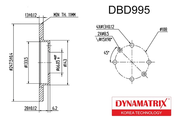 Brake Disc (DBD995)
