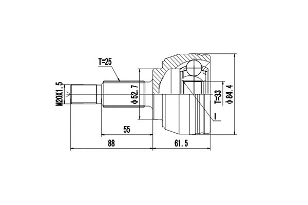 Joint Kit, drive shaft (DCV899213)