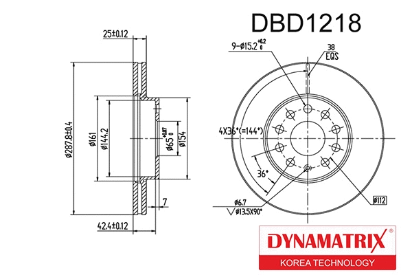 Brake Disc (DBD1218)