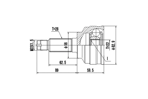 Joint Kit, drive shaft (DCV899042)