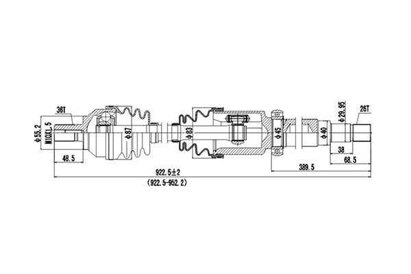 Drive Shaft (DDS234163)