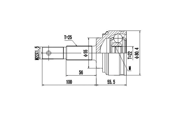 Joint Kit, drive shaft (DCV841109)