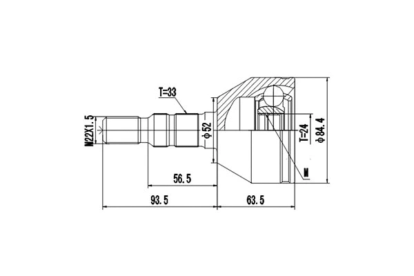 Joint Kit, drive shaft (DCV844028)