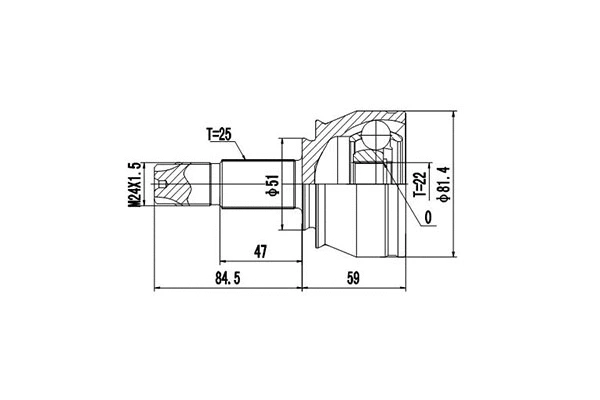 Joint Kit, drive shaft (DCV817011)
