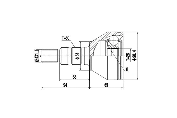 Joint Kit, drive shaft (DCV817051)
