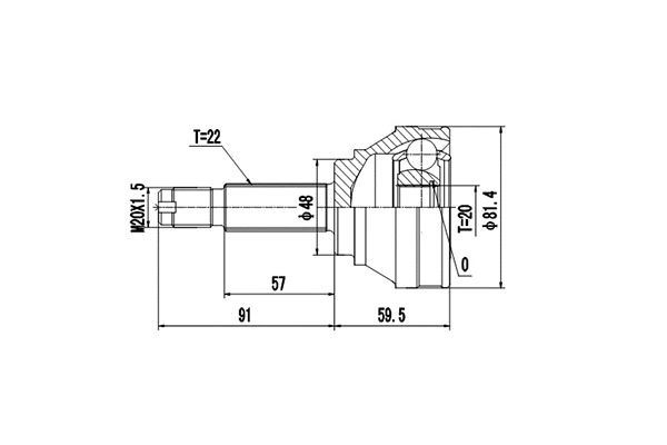 Joint Kit, drive shaft (DCV817005)