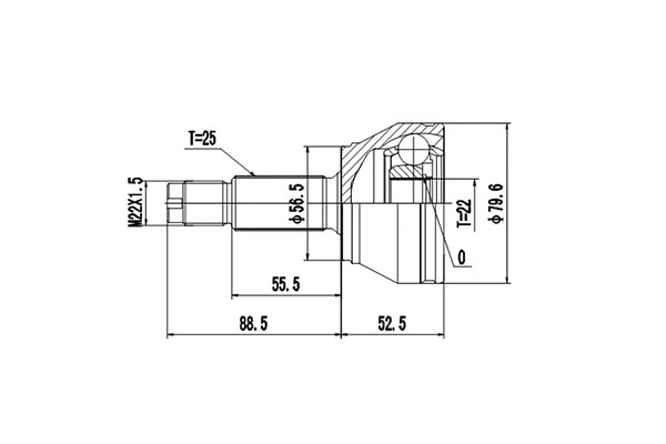 Joint Kit, drive shaft (DCV818004)