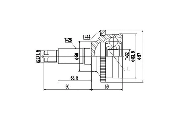 Joint Kit, drive shaft (DCV834117)