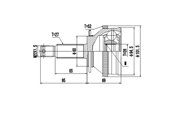 Joint Kit, drive shaft (DCV824091)