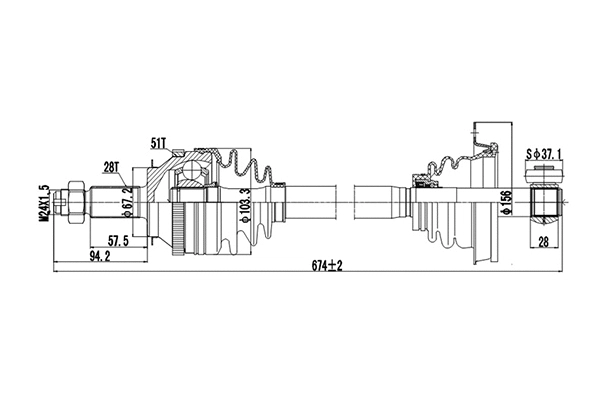 Drive Shaft (DDS244005)