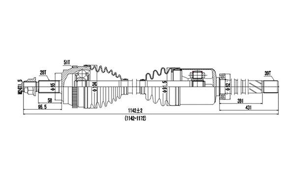 Drive Shaft (DDS299151)
