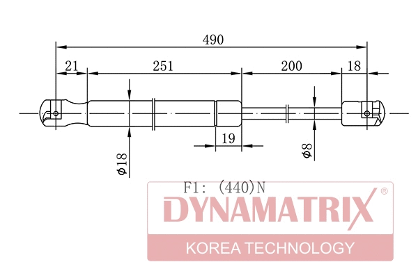 Gas Spring, boot/cargo area (DGS031139)