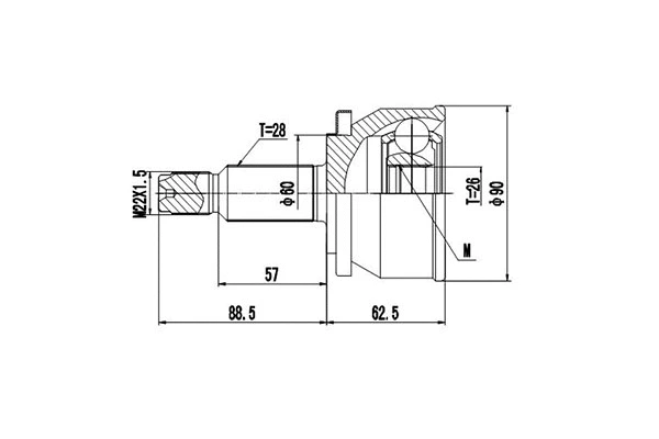 Joint Kit, drive shaft (DCV839134)