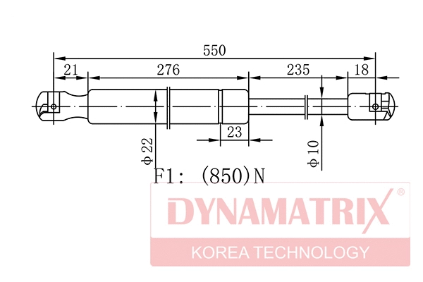 Gas Spring, boot/cargo area (DGS1976BP)