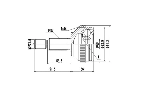 Joint Kit, drive shaft (DCV818023)