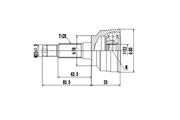 Joint Kit, drive shaft (DCV827001)