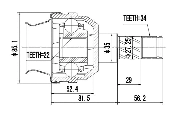 Joint Kit, drive shaft (DCV699025)