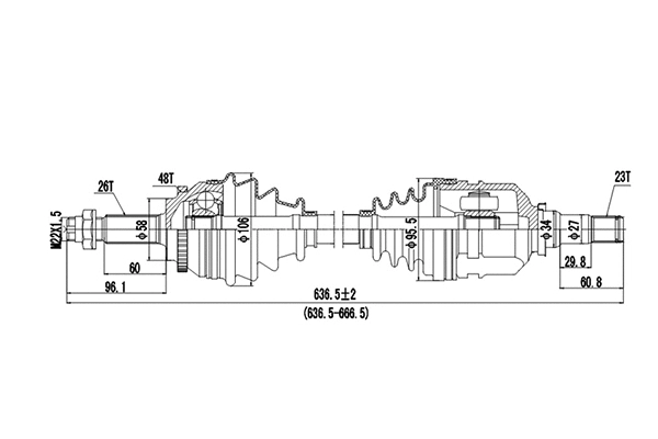 Drive Shaft (DDS259072)