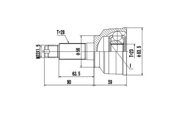 Joint Kit, drive shaft (DCV818035)