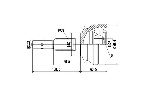 Joint Kit, drive shaft (DCV899205)