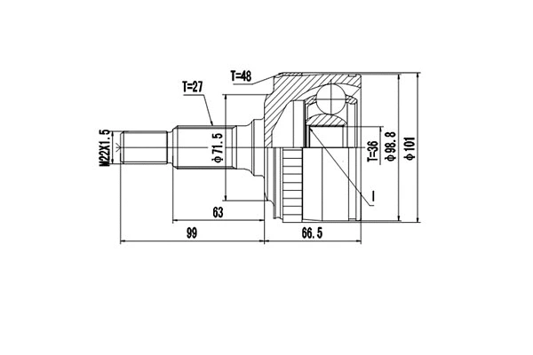 Joint Kit, drive shaft (DCV835002)