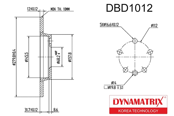 Brake Disc (DBD1012)