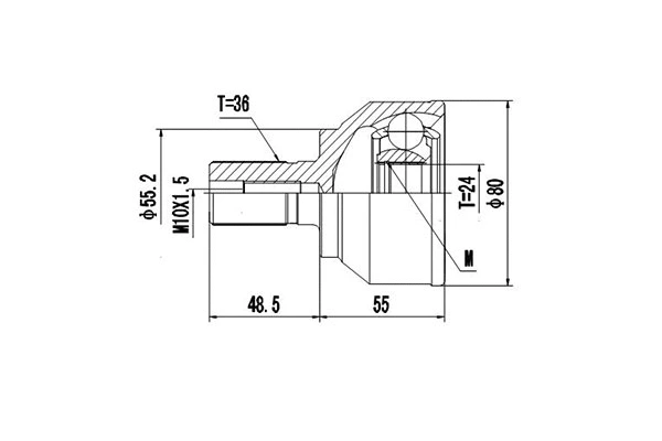 Joint Kit, drive shaft (DCV834048)