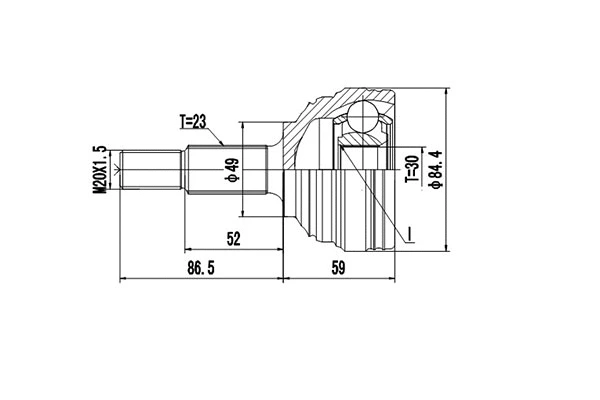 Joint Kit, drive shaft (DCV899085)