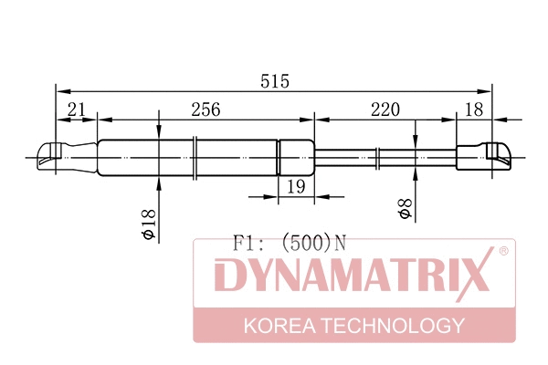 Gas Spring, boot/cargo area (DGS6907AQ)