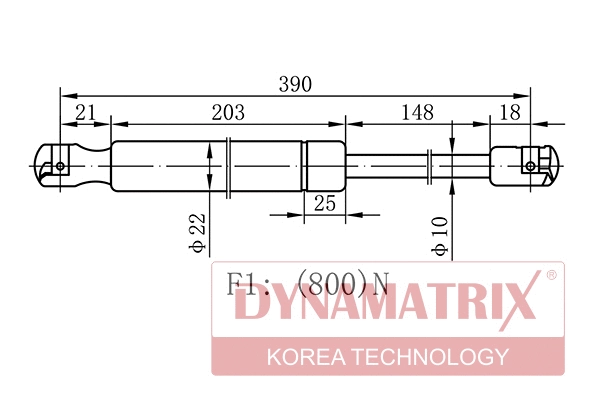 Gas Spring, boot/cargo area (DGS032275)