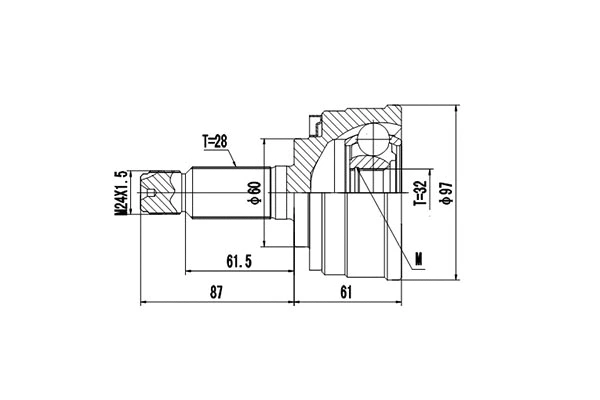 Joint Kit, drive shaft (DCV899159)