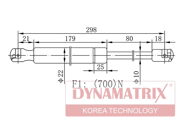 Gas Spring, boot/cargo area (DGS020878)