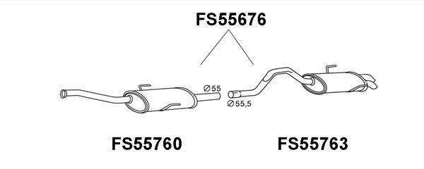 Rear Muffler (FS55676)