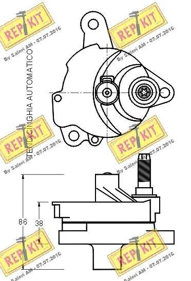 Belt Tensioner, V-ribbed belt