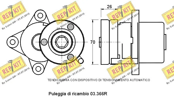 Belt Tensioner, V-ribbed belt