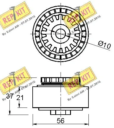 Deflection/Guide Pulley, V-ribbed belt