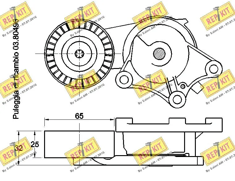 Belt Tensioner, V-ribbed belt