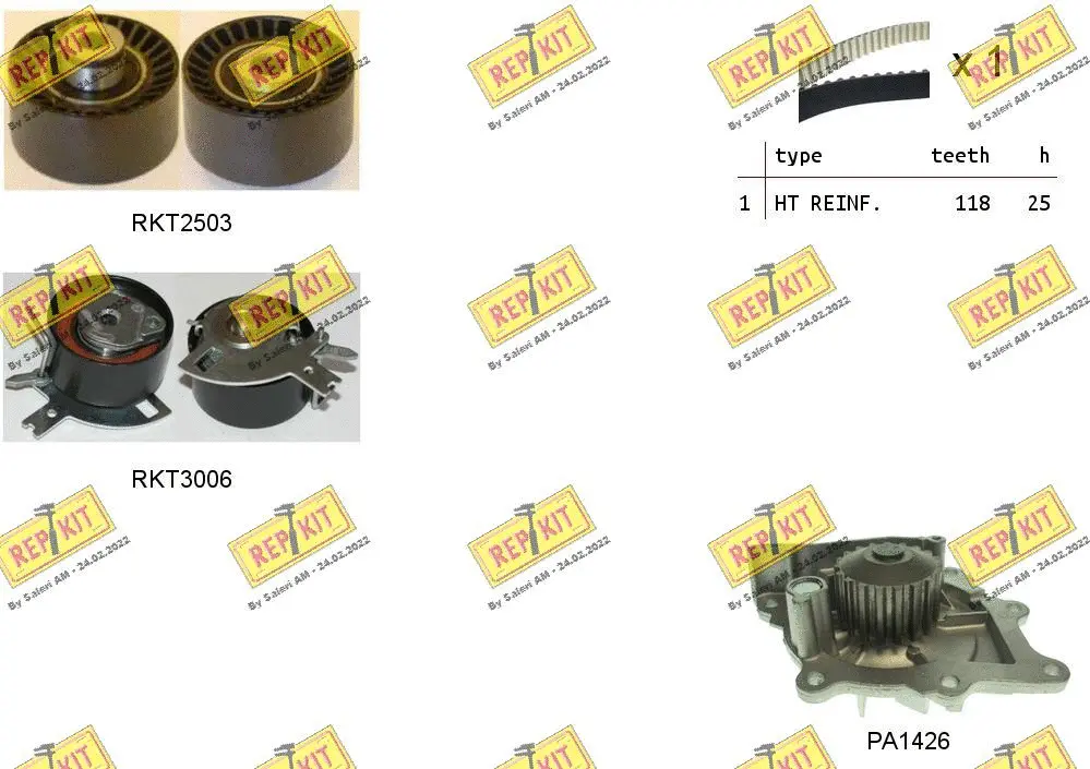 Water Pump & Timing Belt Kit (RKTK1075PA)