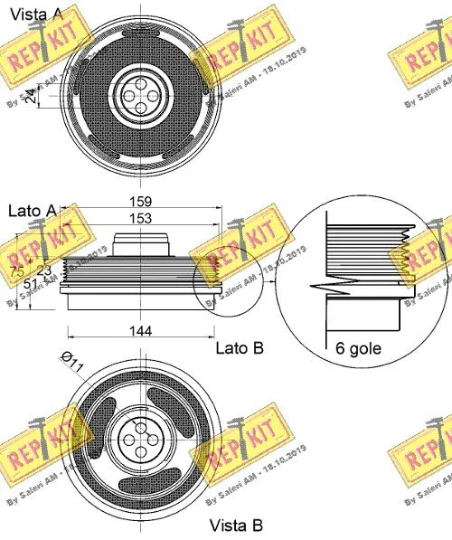 Belt Pulley, crankshaft